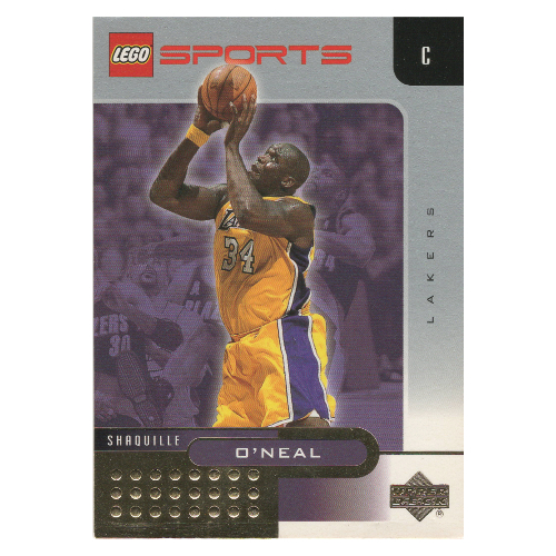 Lego Trading Card, NBA: Shaquille O'Neal, Los Angeles Lakers #34 (Gold Leaf) / [No Color/Any Color]