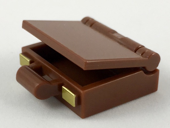 Lego Minifigure, Utensil Suitcase with Gold Clasps Pattern