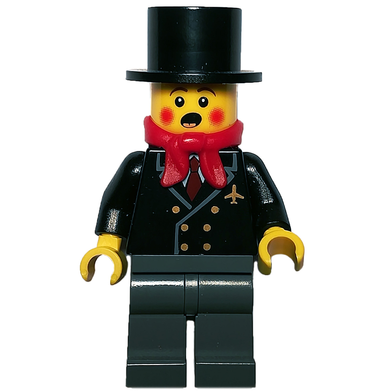 Lego Caroler, Man, Jacket with Plane