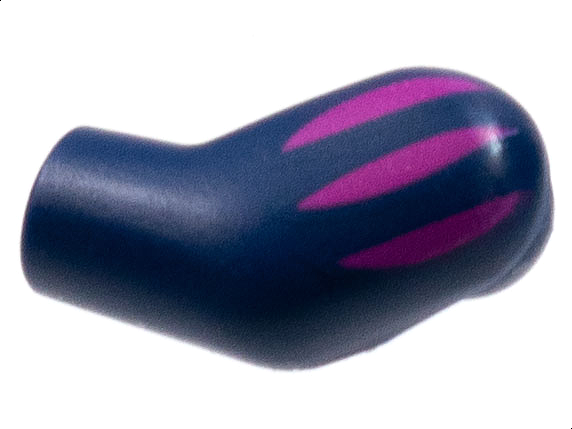 Lego Arm, Left with Magenta Shoulder Stripes Pattern / Dark Blue