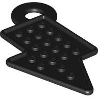 Lego Bag Tag, Lightning Shape / Black