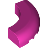 Lego Brick Round Corner 5 x 5 x 1 Curved, Bottom Cut Outs, No Studs, 7 Bottom Tubes / Dark Pink