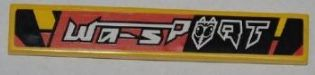 Lego Tile 1 x 6 with 'Wa-SPORT' Pattern (Sticker) - Set 8228