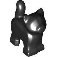 Lego Animal, Cat, Kitten, Short Tail [PLAIN] / Black