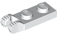 Lego Hinge Plate 1 x 2 Locking with 2 Fingers on End / White