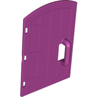 Lego Duplo Door 1 x 4 x 4 with Rounded Top and Handle - Castle / Magenta