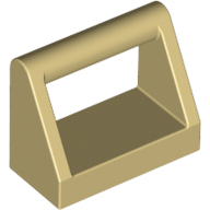 Lego Tile Special 1 x 2 with Handle / Tan