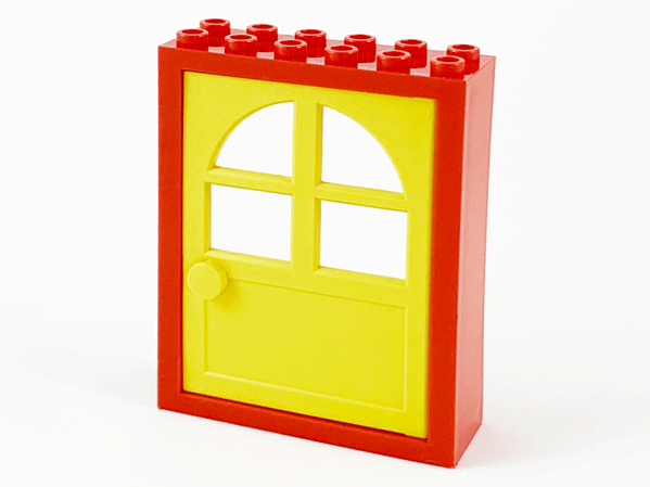 Lego Door, Frame 2 x 6 x 6 FreeStyle with Yellow Door (6235 / 600)