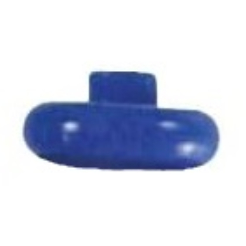 Lego Pen Bead, Round Short, Curved Edge / Blue