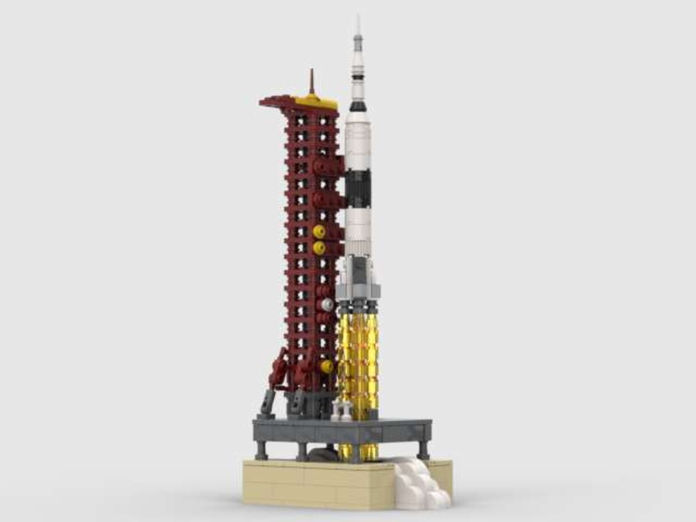 Lego nano Saturn V launch