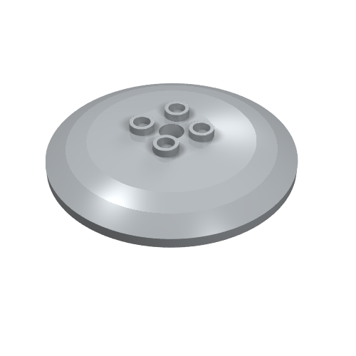 Lego Dish 6 x 6 Inverted (Radar) with Hollow Studs / Light Bluish Gray