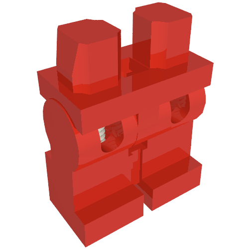 Lego Hips and Spring Legs with Silver Springs (Weak) / Red