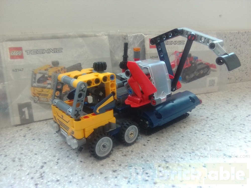 Lego Half-track excavator truck (technic 42147 + 42148 combined model)