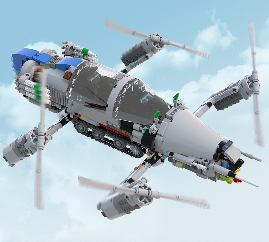Lego Foldable Tracked Scout Quadcopter