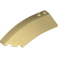 Lego Brick Wedged, Curved 8 x 3 x 2 Open Left / Tan