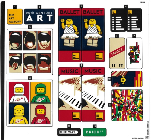 Lego Sticker Sheet 1 for Set 910054-1