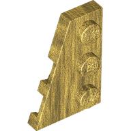 Lego Wedge Plate 3 x 2 Left / Pearl Gold