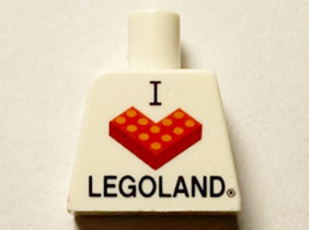 Lego Torso I Brick LEGOLAND Pattern / White