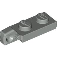 Lego Hinge Plate 1 x 2 Locking with 1 Finger On End, with Groove / Light Gray