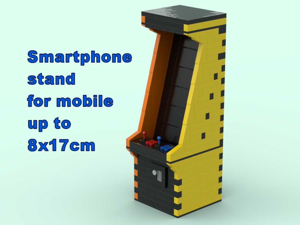 Lego Arcade Smartphone Stand / Cellphone Mobile Handy Stand / Ständer Halter black