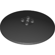 Lego Dish 8 x 8 Inverted [Radar], Solid Studs, Squared Anti-stud Underside / Black