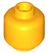 Lego Minifigure, Head (Plain) / Bright Light Orange