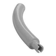 Lego Animal Body Part / Plant, Tail / Neck / Branch / Trunk, Middle Section with Pin, Round Pin Hole / Pearl Light Gray