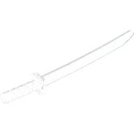 Lego Weapon Sword / Katana / Shamshir with Capped Pommel [Square Guard] / Opal Trans-Clear