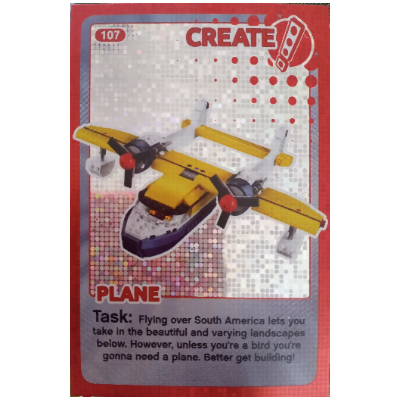 Lego Trading Card, Create The World - Plane (foil)
