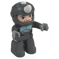 Lego Duplo Figure Rhino, White Horn, Light Nougat Face, Armour Plating print