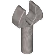 Lego Bar 1L with Clip [Cut Edges and One Side Hole] [Gap in Clip] / Metallic Silver