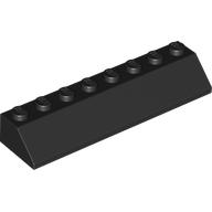 Lego Brick Sloped 45° 2 x 8 / Black