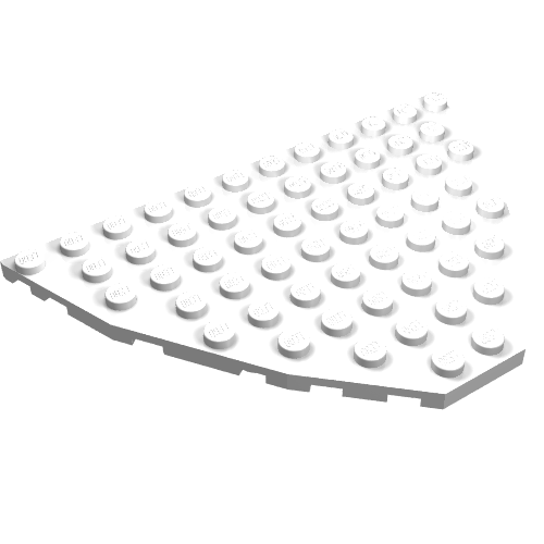 Lego Wedge Plate 8 x 12 Boat Bow / White