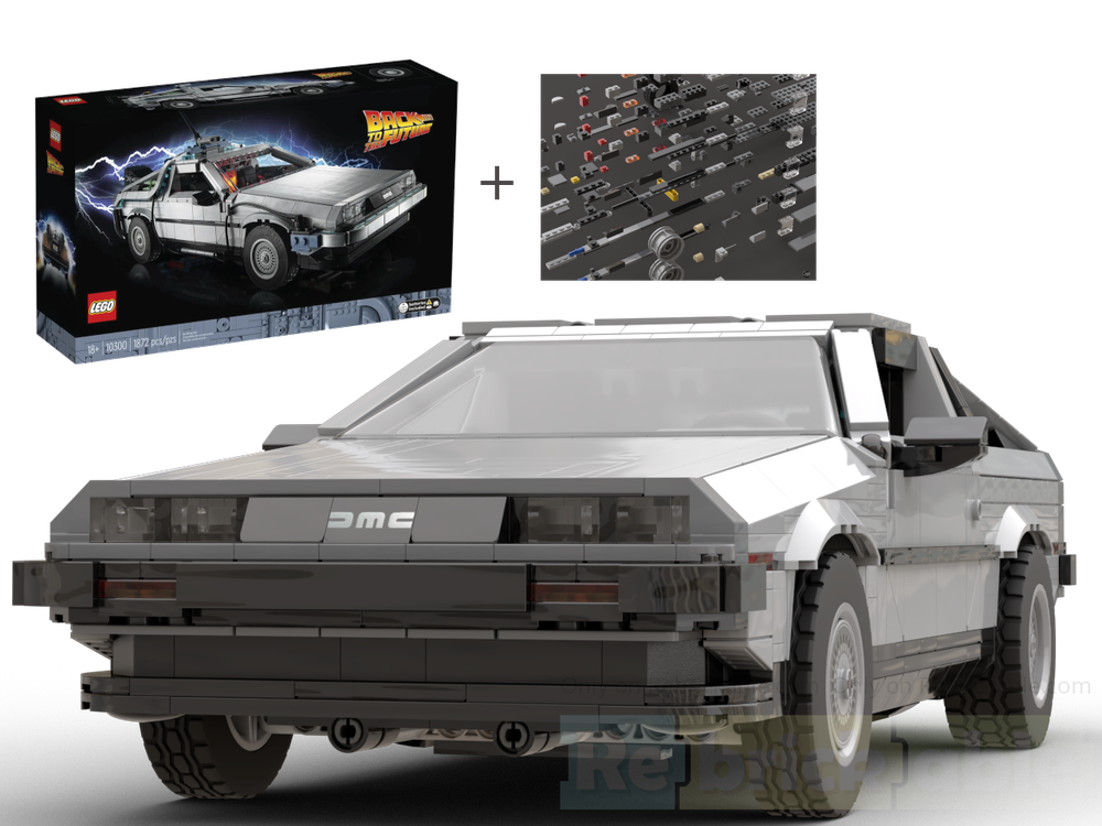 Lego DMC DeLorean "DMC-12" from 10300 and extra parts