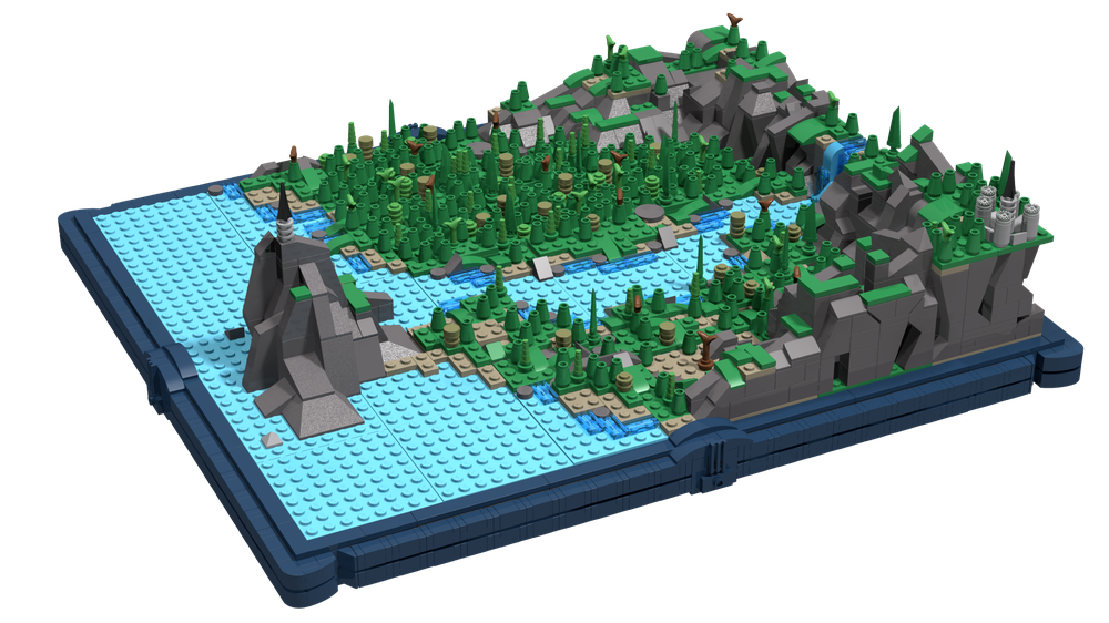 Lego Lonely Outpost - A Modular Nano-Scale Landscape