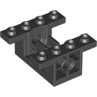 Lego Gearbox 4 x 4 x 1 2/3 with 1 x 2 Cutouts, Pin Holes / Black
