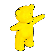 Lego Belville / Scala, Animal, Teddy Bear - Arms Up / Yellow