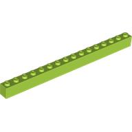 Lego Brick 1 x 16 / Lime