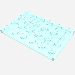 Lego Plate 4 x 6 / Trans-Light Blue