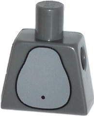 Lego Torso Simpsons with Light Bluish Gray Stomach Pattern / Dark Bluish Gray