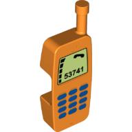 Lego Duplo Telephone, with Blue Keypad and Display Print / Orange