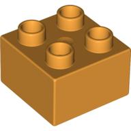 Lego Duplo Brick 2 x 2 / Medium Orange