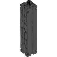 Lego Support 2 x 2 x 8 with Grooves, Two Sided Lattice and Top Peg / Black