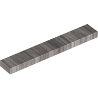 Lego Tile 1 x 6 with Groove / Metallic Silver