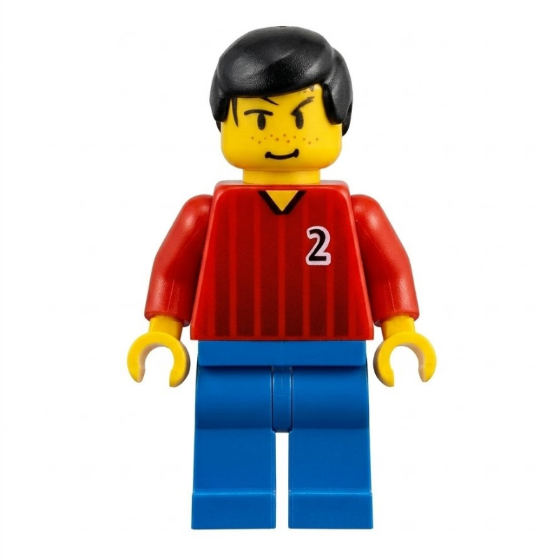 Lego Soccer Player Red Torso, Blue Legs, #2