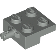 Lego Plate Special 2 x 2 with Wheel Holder / Light Gray
