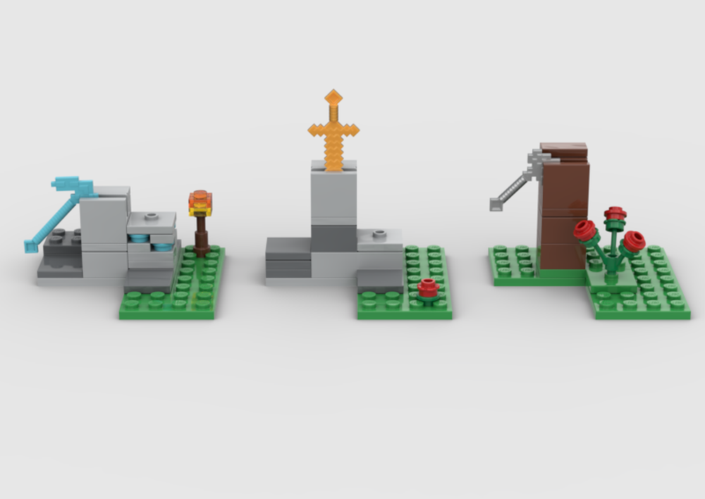 Lego MC Weapon and Tool Display