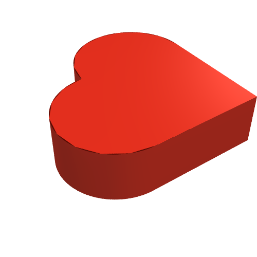 Lego Tile 1 x 1 Heart / Red