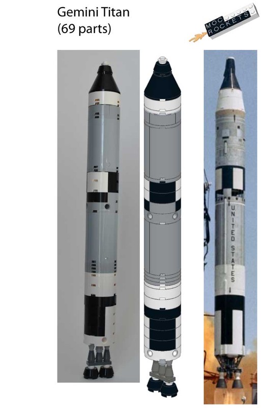 Lego Gemini Titan (Saturn V scale)
