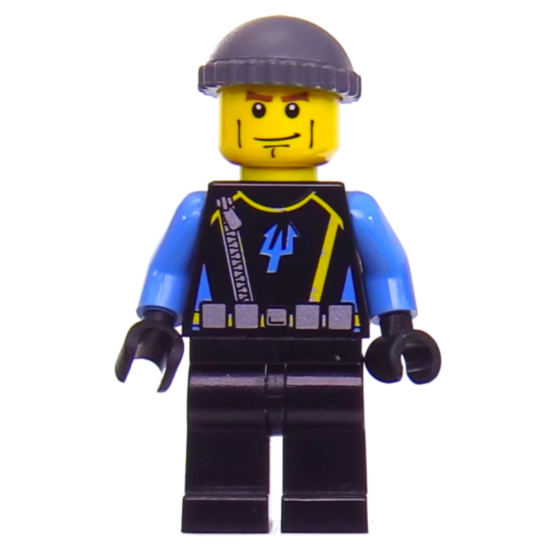 Lego Aquaraider Diver 4 with Dark Bluish Gray Hat